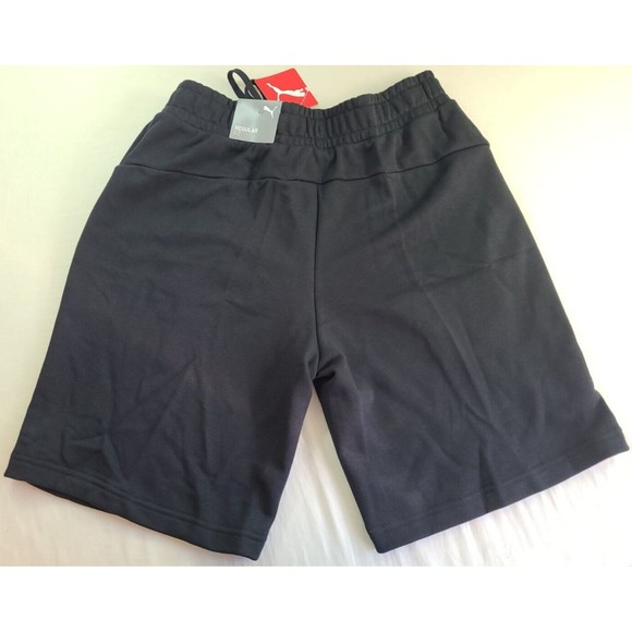PUMA Essential Men's Sweat Bermuda Shorts Medium Black Regular Fit Cotton Terry - Picture 10 of 10